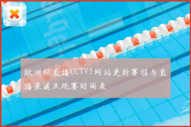 欧洲杯直播CCTV5网站更新赛程与直播渠道及观赛时间表